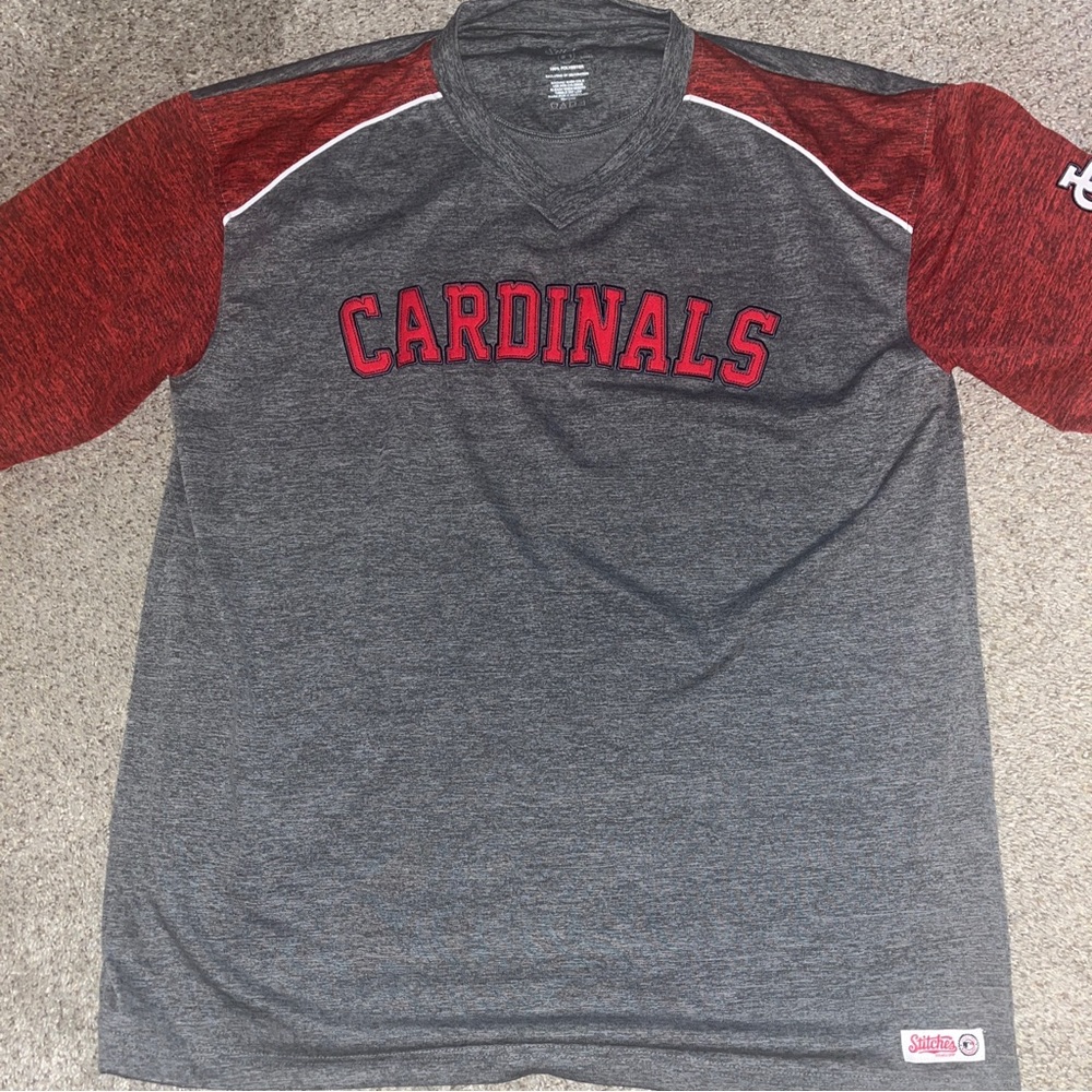 St. Louis Cardinals Stitches Jersey Shirt Gray Red Men’s Sz XL MLB Embroidered